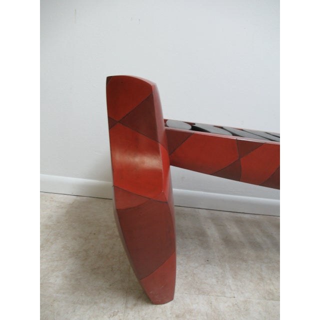 1990s Vintage Custom Joel Urruty Post Modern Bench Seat Settee For Sale In Philadelphia - Image 6 of 13