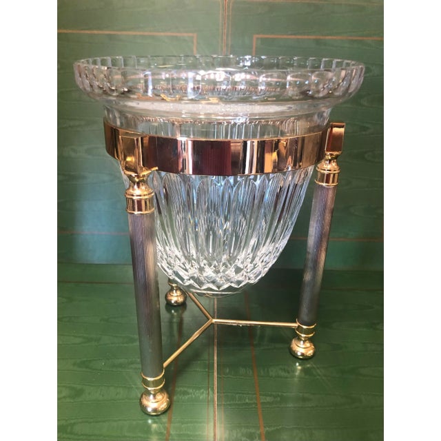 1970s Vintage Designers Guild Crystal Champagne Bucket For Sale - Image 5 of 9