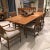 Wood Oak Parquetry Extending Dining Table For Sale - Image 7 of 8