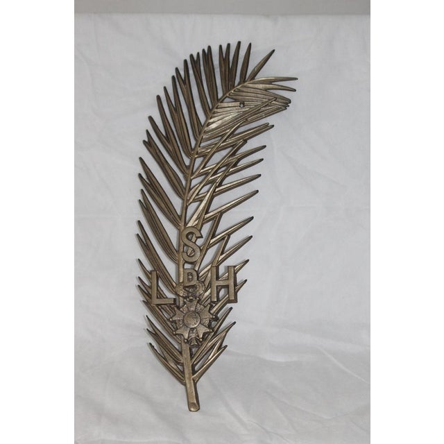 Palm Branch Metal Wall Decor, 1950s For Sale - Image 17 of 17