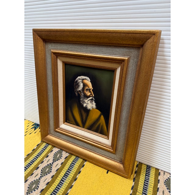 Textile Richard Swanson Distinguished Male in Yellow Jacket Original Painting, Signed For Sale - Image 7 of 12