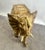 Large Anglo-Indian / Orientalist style sculptural elephant table base crafted in carved resin with an antique gilt finish...
