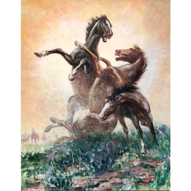 Late 20th Century Western Equestrian Painting by Sam Savitt For Sale - Image 4 of 12