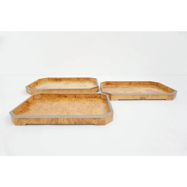 Tommaso Barbi Large Italian Nesting Trays by Tommaso Barbi, 1970s, Set of 3 For Sale - Image 4 of 6