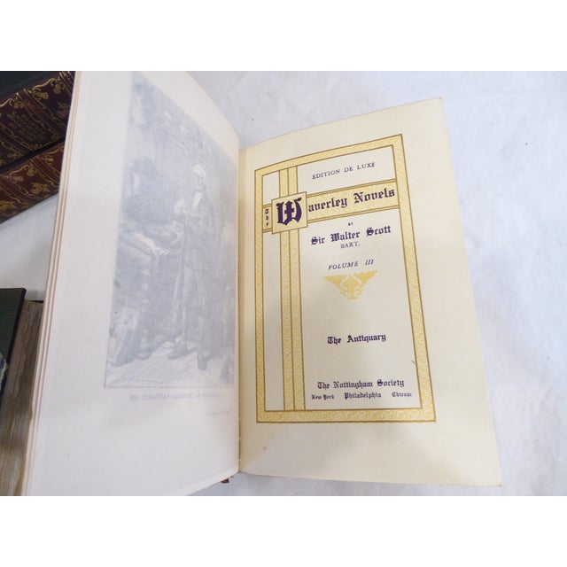 American Antique Leatherbound Works of Sir Walter Scott - Set 22 For Sale - Image 3 of 3