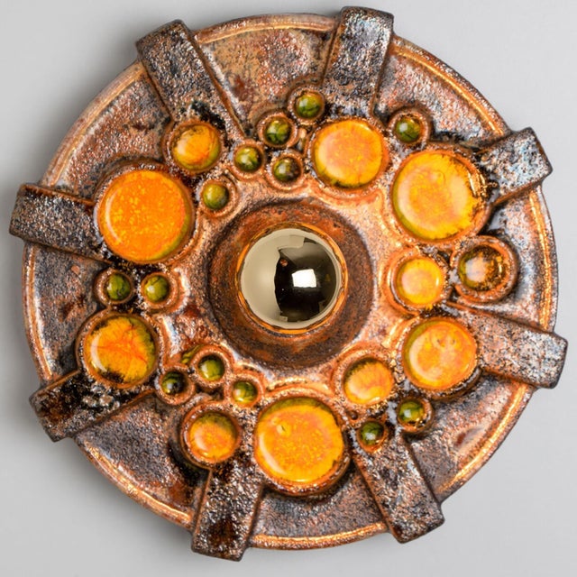 Large Ceramic Wall Light, Germany, 1970s For Sale - Image 16 of 18