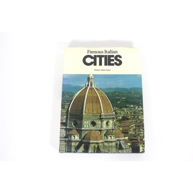 Rustic European 1978 Famous Italian Cities Florence Rome Venice Hard Cover Coffee Table Book Italian Travel With Dust Jacket Dark Blue Gold For Sale - Image 3 of 13