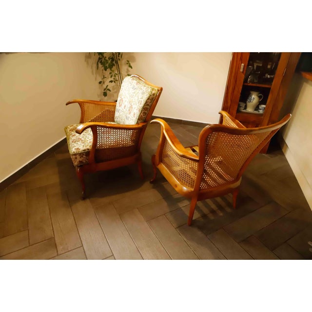 German Chippendale Cane Armchairs by Adolf Wrenger, 1960s, Set of 2 For Sale - Image 4 of 18