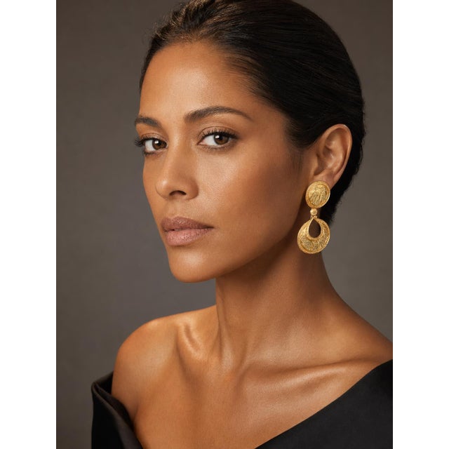 Vintage Ilias Lalaounis 18k Gold Ancient Revival Drop Earrings, Greece, A Pair For Sale - Image 14 of 14
