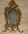 Antique NB&IW Gold Gilt Rococo Brass Table Mirror Free Standing Vanity Mirror. Vintage freestanding table mirror features...