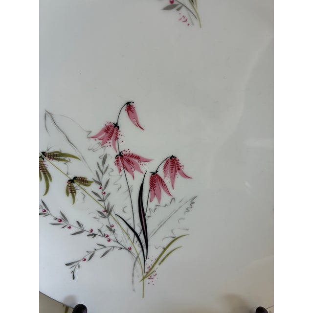 Ceramic Vintage Royal Duchess Mountain Bell Pink Floral Dinner Plates, Set of 2 For Sale - Image 7 of 12
