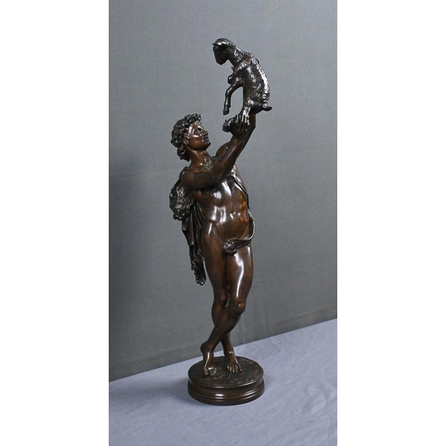 Gumery, Faun Playing with a Kid, Late 19th Century, Bronze For Sale - Image 3 of 18