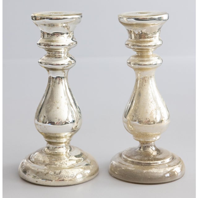 19th Century French Silvered Mercury Candlesticks - A Pair For Sale - Image 10 of 10