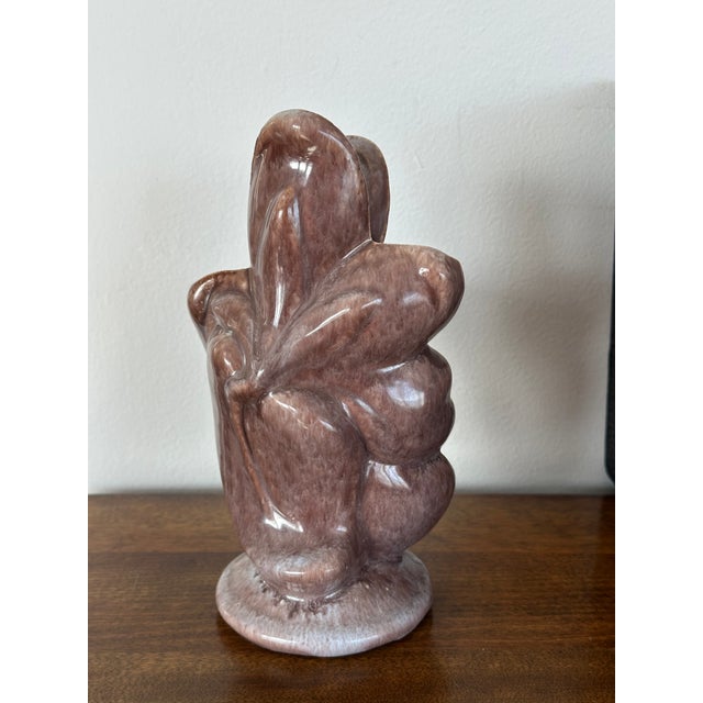 Purple Vintage Gonder Pottery Vase For Sale - Image 8 of 12