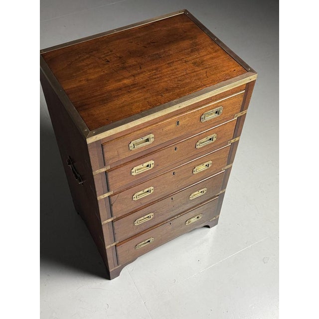 Campaign Chest of Drawers in Mahogany, 1800s For Sale - Image 18 of 18