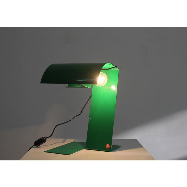 Blitz Table Lamp in Green Lacquered Metal from Stilnovo, 1970s For Sale - Image 6 of 10