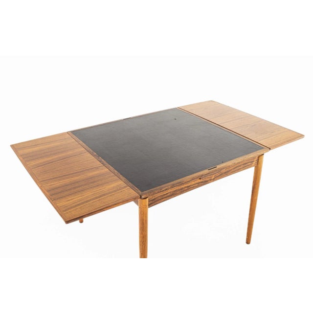 Poul Hundevad Mid Century Rosewood Expanding Game Table For Sale - Image 9 of 11