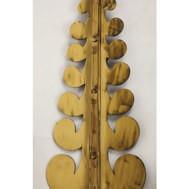 French Art Deco Gilt Brass Volute Sconce With Parchment Shades, C. 1940 For Sale - Image 17 of 18