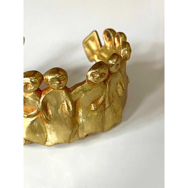 French Sculptural Bronze Bracelet 'La Manif" by Line Vautrin For Sale In Atlanta - Image 6 of 12
