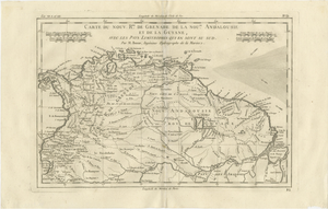 New Granada, New Andalusia and Guiana Map by Rigobert Bonne, 1780s