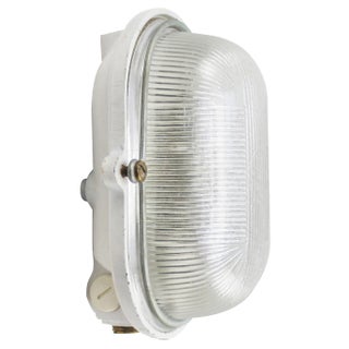 Vintage French Industrial Cast Iron Wall Light from Mapalec For Sale