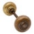Vintage Colonial Bronze Beaded Concentric Door Knobs For Sale