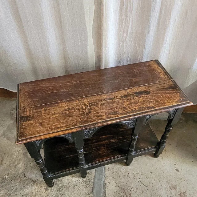 Antique English Console Carved Circa 1840 For Sale - Image 10 of 13