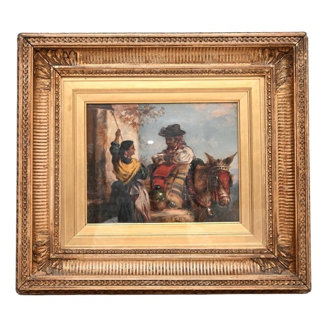 Thomas Kent Pelham, Spanish Villagers, 1870, Oil on Canvas For Sale