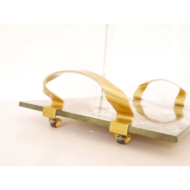 Silver 1970s Mirrored Art Deco Tray For Sale - Image 8 of 9