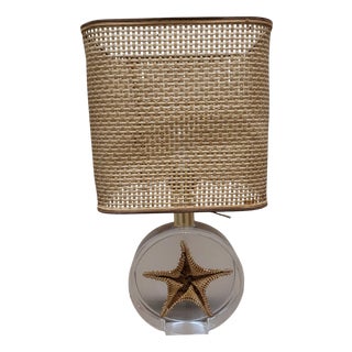 Vintage Marine Style Acrylic Glass Table Lamp, 1970s For Sale