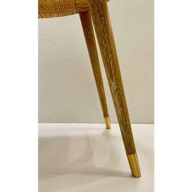 Contemporary Bungalow 5 Organic Modern Caned Jerome Stool For Sale - Image 3 of 4