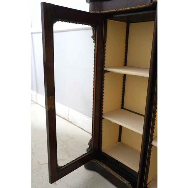 Antique Italian Victorian Style Mahogany Display Cabinet For Sale In Philadelphia - Image 6 of 18