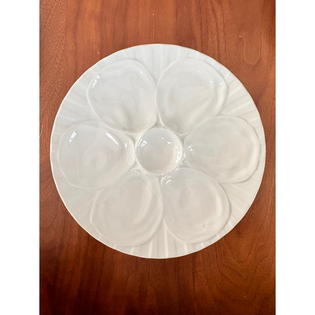 White Vintage French Pillivuyt Porcelain Oyster Plates, White, Set of 6 For Sale - Image 8 of 10