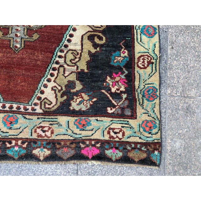 1960s Vintage Tribal Anatolian Rug - 4′3″ × 11′6″ For Sale - Image 10 of 11