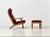 Maroon High Armchair with Ottoman GE290 Series by Hans J. Wegner for Getama For Sale - Image 8 of 18
