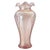 Glass Fenton Pink Opalescent Carnival Glass Feather Pattern Ruffled Vase, Mid-Century For Sale - Image 7 of 16