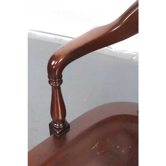 Antique Marble & Shattuck Chair Co. Walnut Bankers Arm Chair For Sale - Image 11 of 15