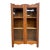 Antique Victorian Oak Glass Front Bookcase Cabinet For Sale