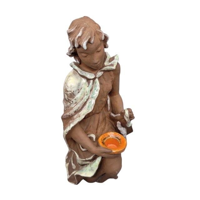 Figural Candle Holder Designed by Lore Friedrich Gronau for Karlsruhe Ceramic Works Germany, Circa 1950s For Sale - Image 9 of 12