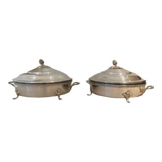 Pair of Late 20th Century Silver Plated Tureens For Sale