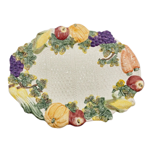 Vintage Omnibus by Fitz and Floyd 1995 Vegetable Fruits Platter Tray