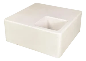 Italian Space Age White Fiberglass Coffee Table with Vase Holder, 1970s