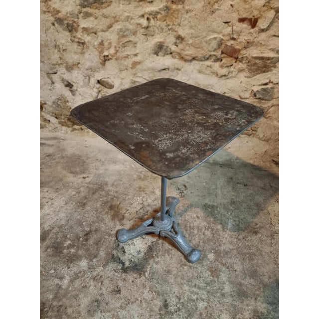 Metal French Garden Bistro Table, 1920s For Sale - Image 7 of 11