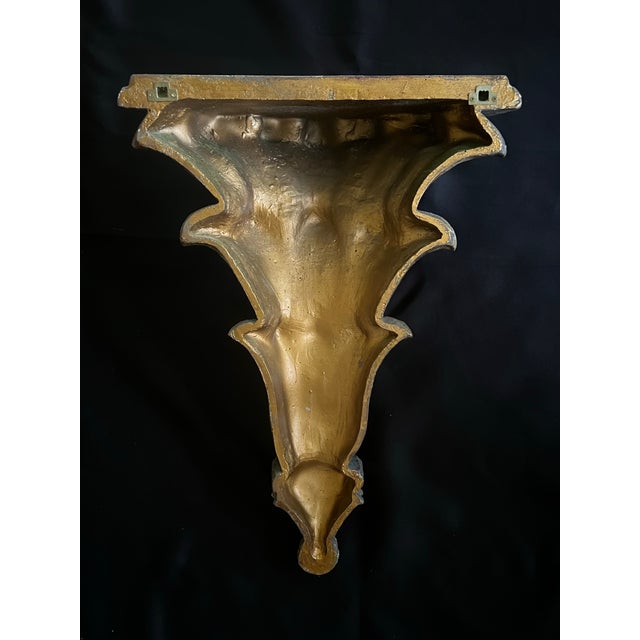 Extra Large Neoclassical Style Gold Gilt Acanthus Wall Bracket For Sale In Washington DC - Image 6 of 7