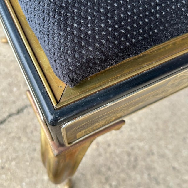 Acid Etched Mastercraft Ottoman by Bernhard Rohne Mid-Century Modern For Sale - Image 9 of 12