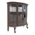 Vintage Oak Bow-Front Curved-Glass China Cabinet With Claw Feet For Sale