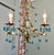Glass Vintage French Turquoise Crystal and Tolewear Chandelier, 1920 For Sale - Image 7 of 9