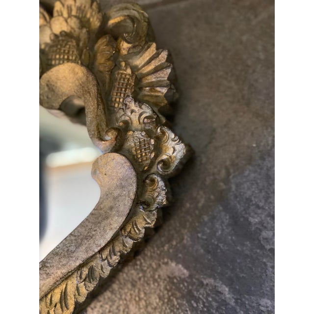 Early 21st Century Carved Wall Mirror With Shelf For Sale - Image 5 of 9