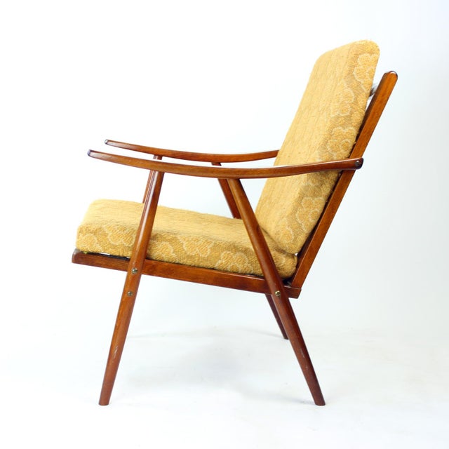 Wood Boomerang Armchair from Ton, Former Czechoslovakia, 1960s For Sale - Image 7 of 10