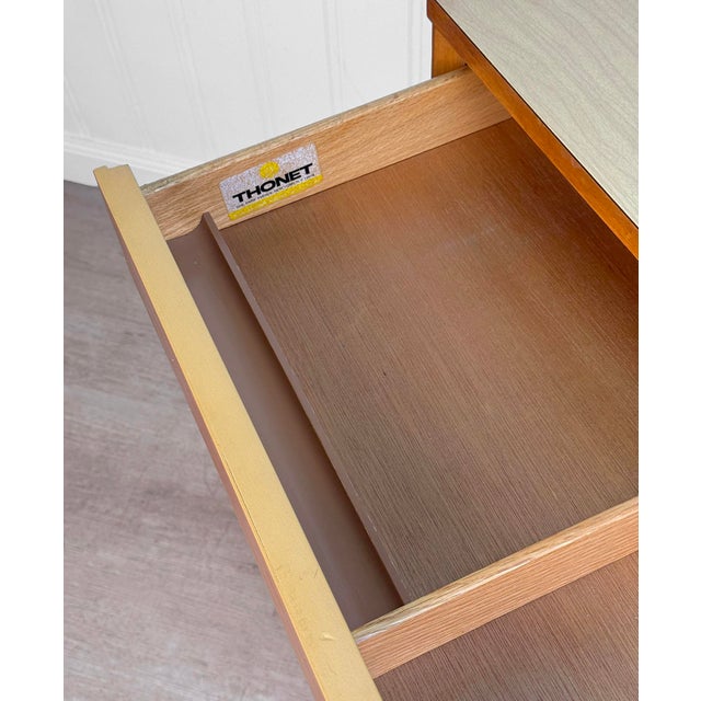 Mid-Century Modern Thonet Bentwood Blonde Console Table Writing Desk For Sale - Image 11 of 11